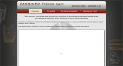 Desktop Screenshot of pasquier-freres.com